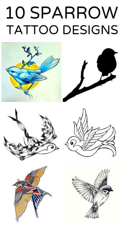 11 Great Sparrow Bird Tattoo Designs