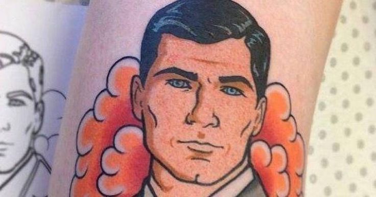 26 Hilarious Tattoos Inspired By Archer Archer Tattoo Tattoos Face