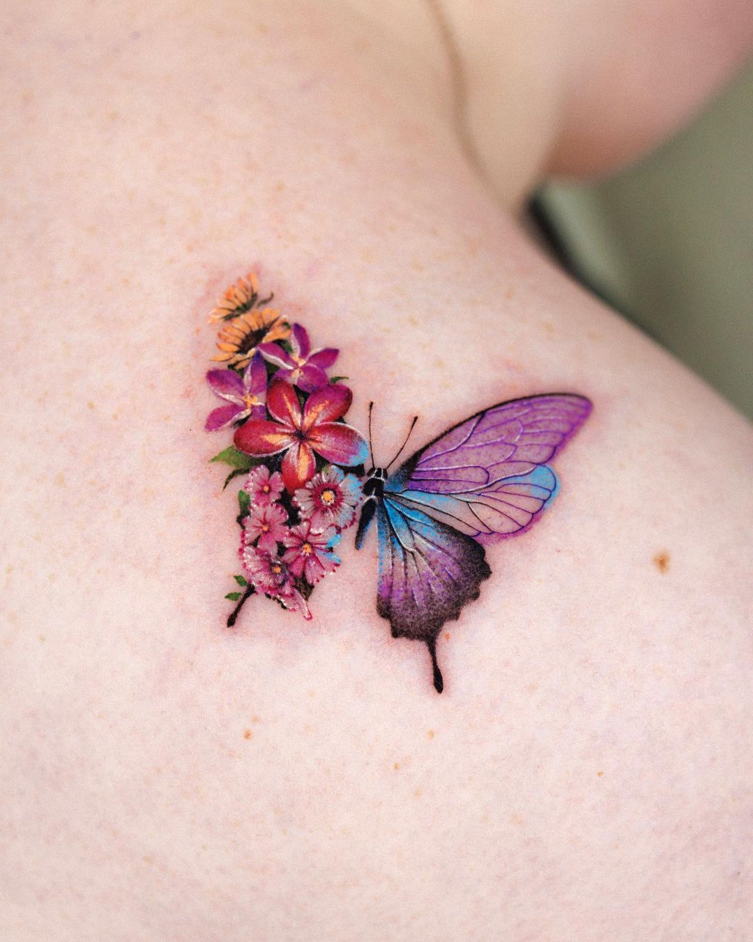 39 Beautiful Colorful Butterfly Tattoos To Brighten You Up