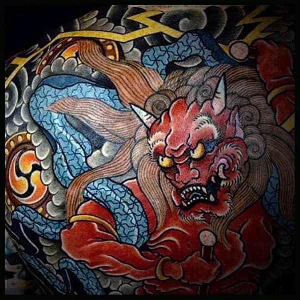 60 Raijin Tattoo Designs For Men Japanese Mythology Ink Ideas