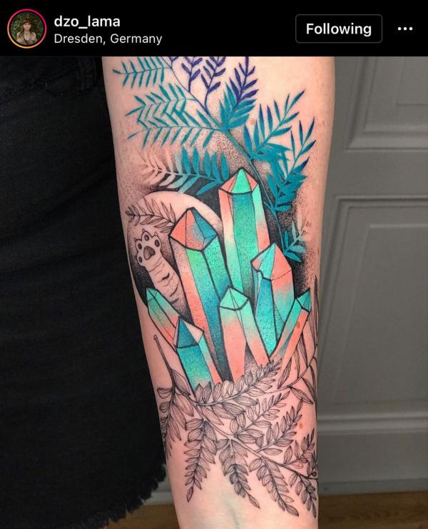 60 Sparkling Crystal Tattoo Ideas For Every Style Art And Design