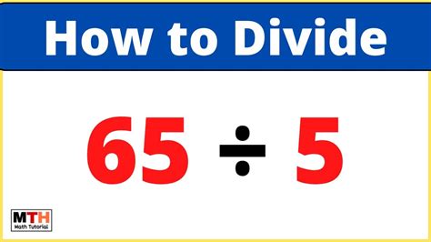 65 Divided By 5 Long Division How To Solve Youtube