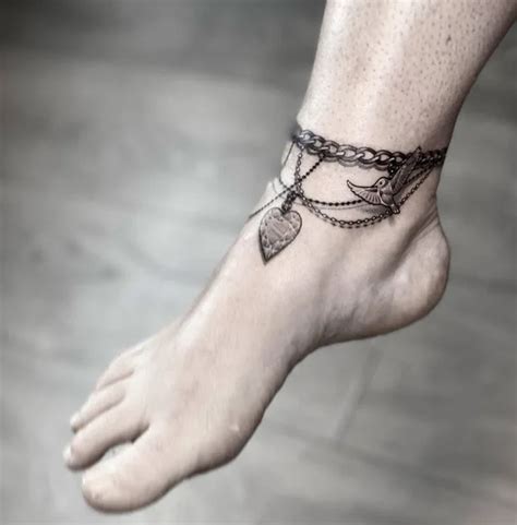 75 Charming Ankle Bracelet Tattoos With Mind Blowing Designs