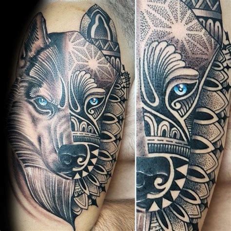80 Epic Siberian Husky Tattoo Designs For Men