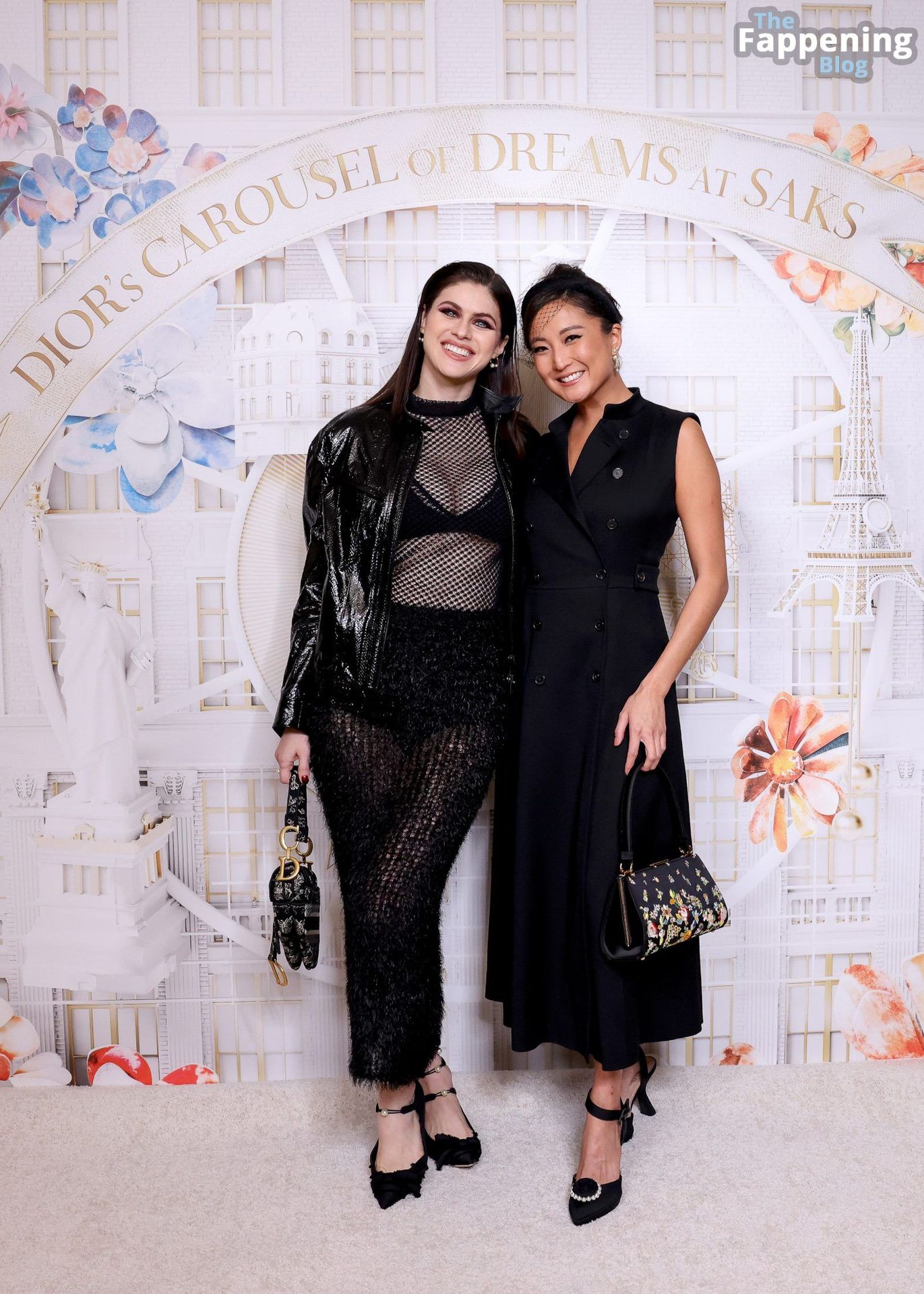 Alexandra Daddario Looks Hot At The Saks Fifth Avenue And Dior Holiday Window Unveiling And