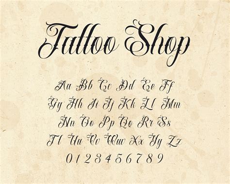 Alphabet Tattoos Etsy
