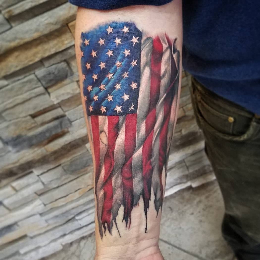 American Flag Tattoo American Flag Tattoo Patriotic Tattoos Flag Tattoo