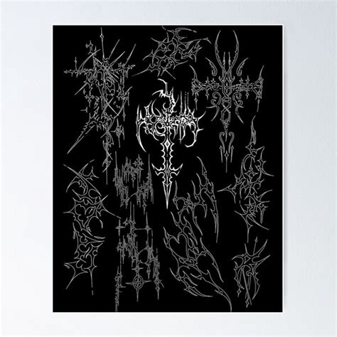 Amp Quot Cyber Sigilism Tattoo Amp Quot Poster For Sale By Aurenna Redbubble