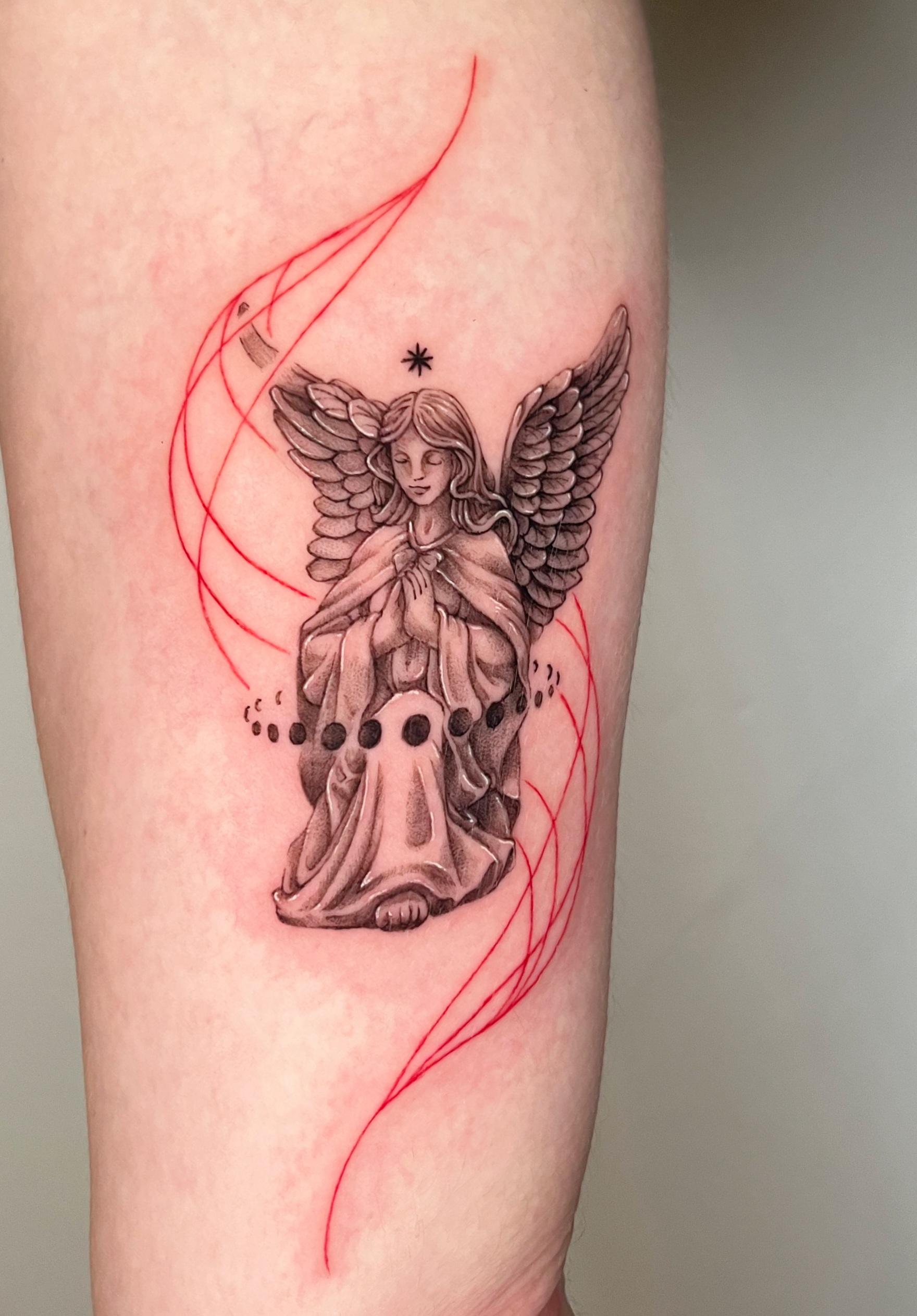 Angel Praying Tattoo Bronctattooaus Com