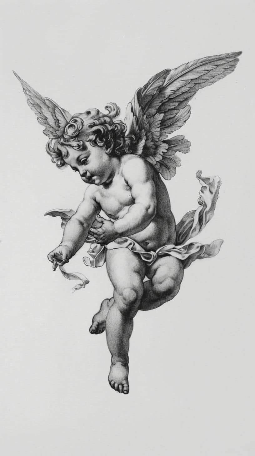Angeles Chicano Style Tattoo Baby Angel Tattoo Cool Tattoo Drawings