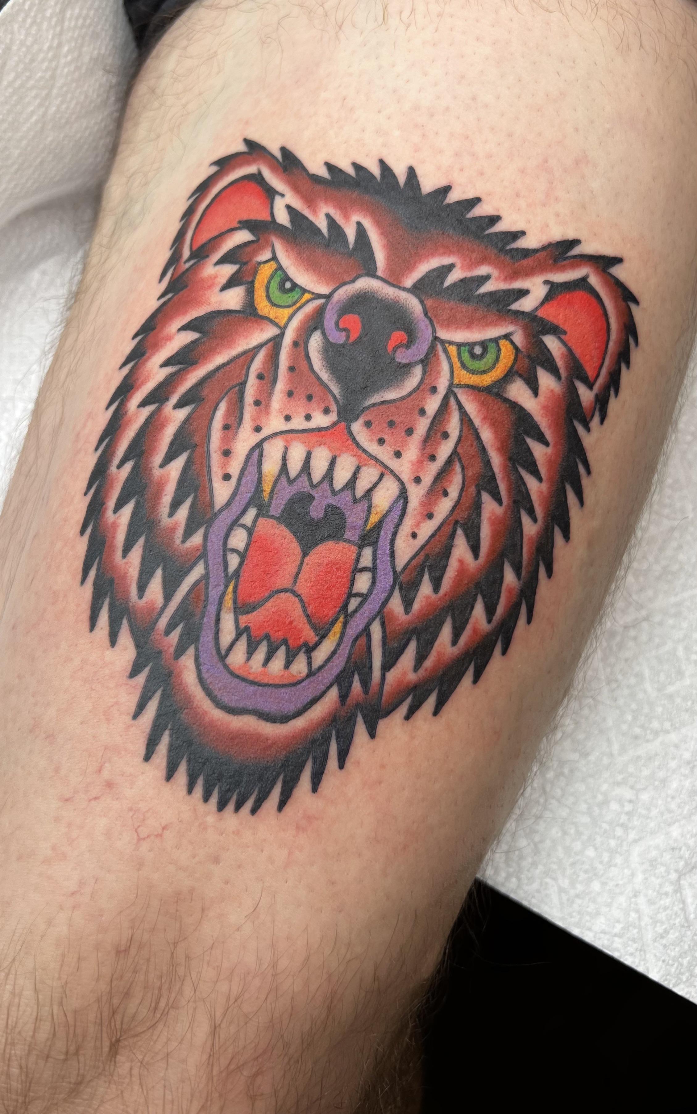 Bear Roaring Tattoo Bear Roaring Tattoo