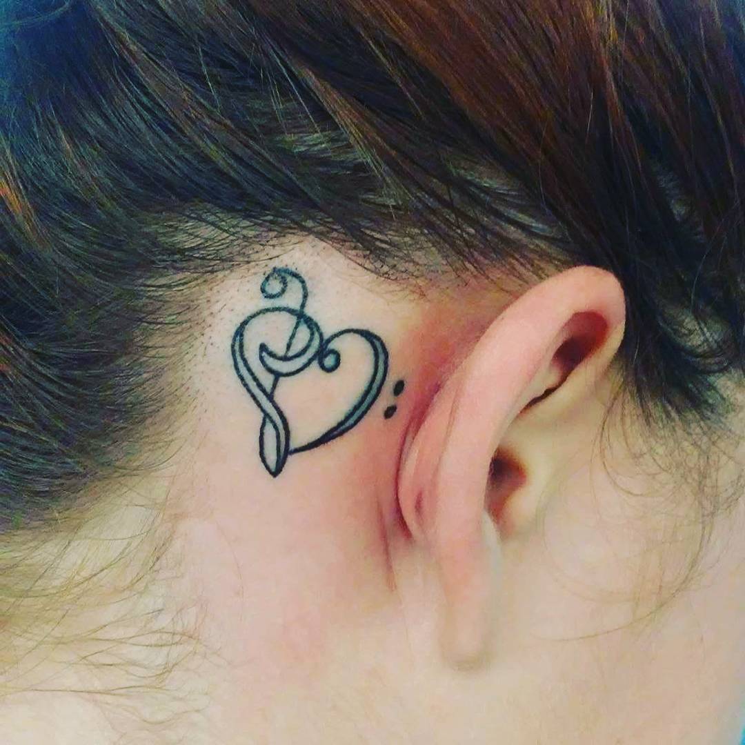 Behind Ear Tattoo Designs