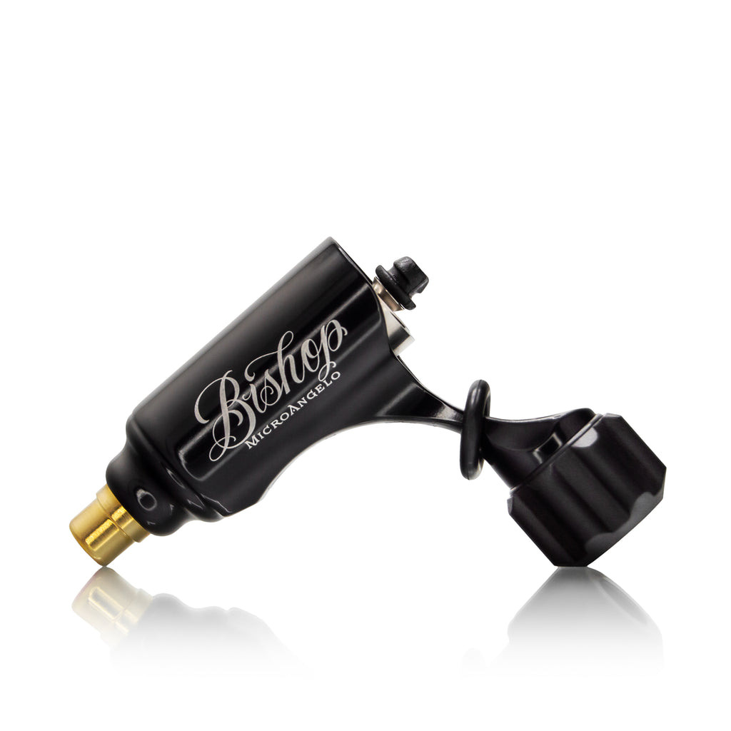 Bishop Rotary Tattoo Machine Polished Black Fournitures Pour Artistes