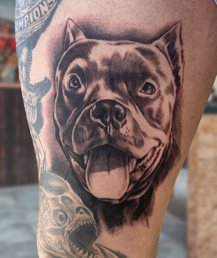 Black And Gray Realism Las Vegas Inspired Tattoo By