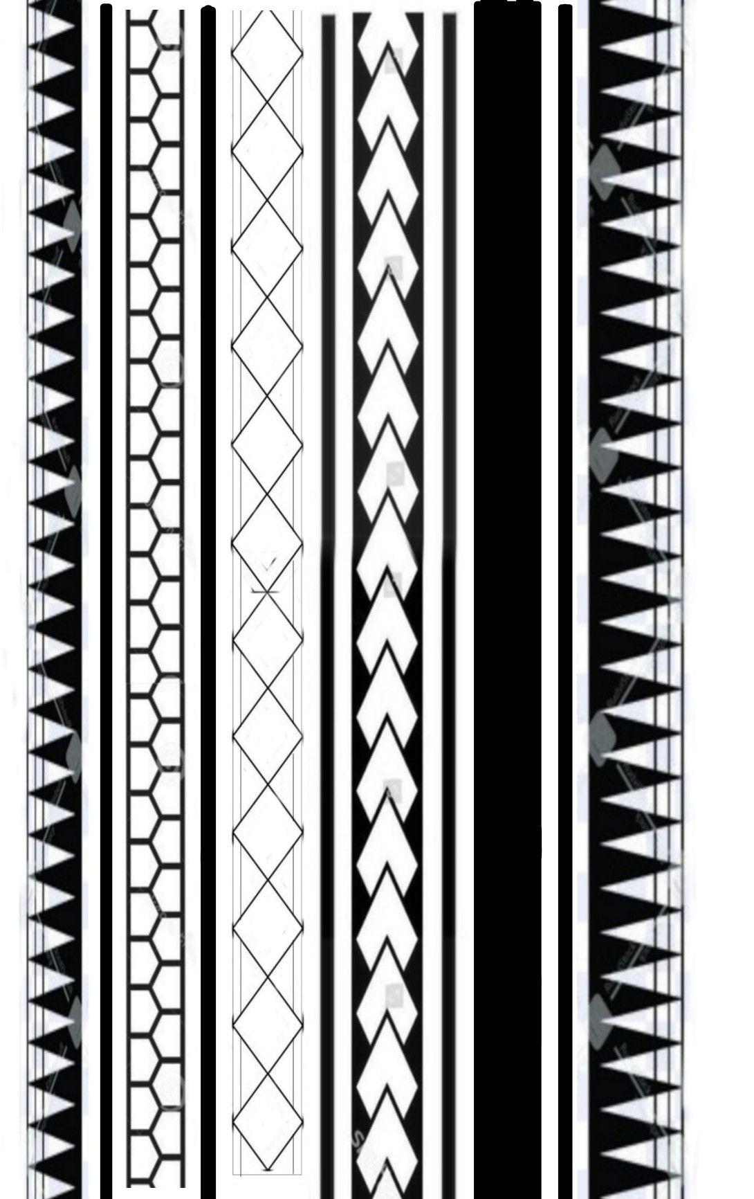 Black And White Geometric Tattoo Design