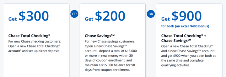 Chase Bank Coupon 300 Bonus Code W Qualifying Account Expire 10 15
