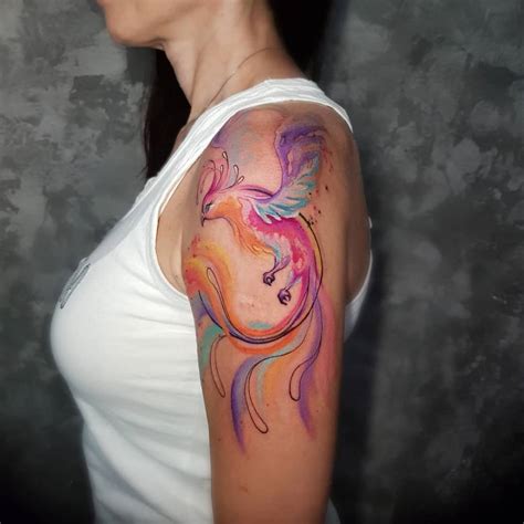 Colorful Phoenix Tattoo Tattoos Designs