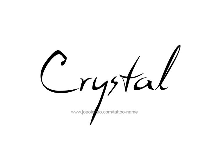 Crystal Name Tattoo Designs