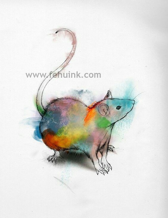 Cute Rat Tattoo Design