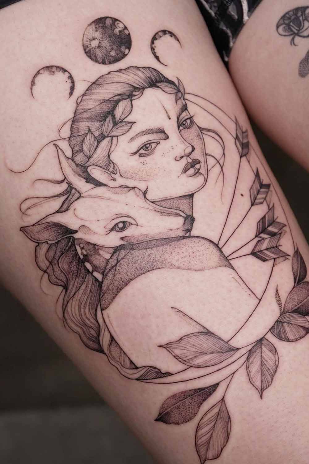 Cute Small Tattoos On Thigh