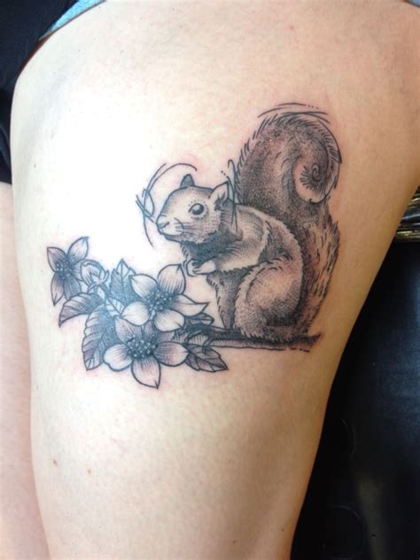 Cute Squirrel Tattoo On The Thigh By Susanna Widmann Star Tattoos Cute Squirrel Tattoo On The Thigh By Susanna Widmann Star Tattoos