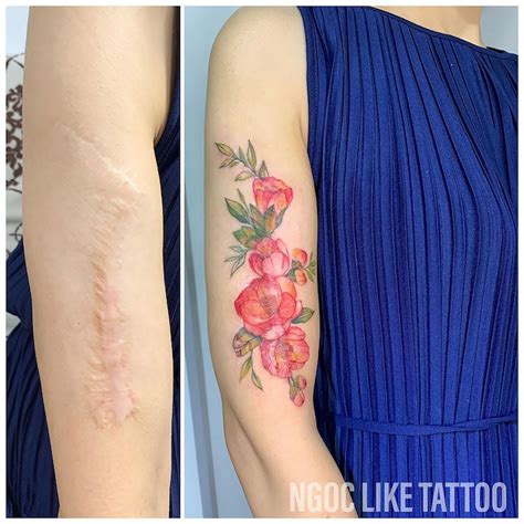 Cutting Scar Tattoo Cover Up