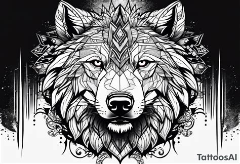 Dire Wolf Head Tattoo Idea Tattoosai