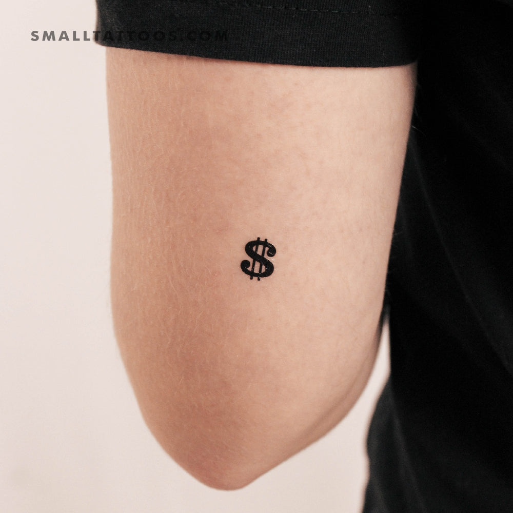 Dollar Sign Temporary Tattoo Set Of 3 Small Tattoos Dollar Sign Temporary Tattoo Set Of 3 Small Tattoos