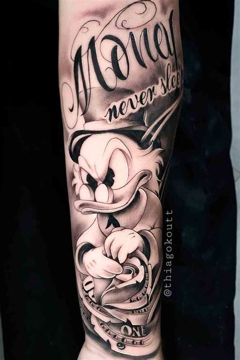 Donald Duck Money Tattoo Forearm Tattoo Ideas Donald Duck Money Tattoo Forearm Tattoo Ideas