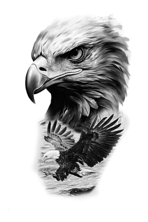 Eagle Black And White Tattoo
