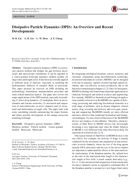 Eh Dpd A Dissipative Particle Dynamics Approach To Electrohydrodynamics The European Physical Journal Plus