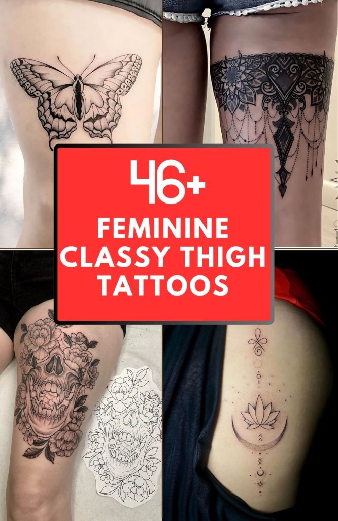 Feminine Classy Thigh Tattoos Basedlabs