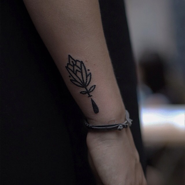 Flower Outline Tattoo