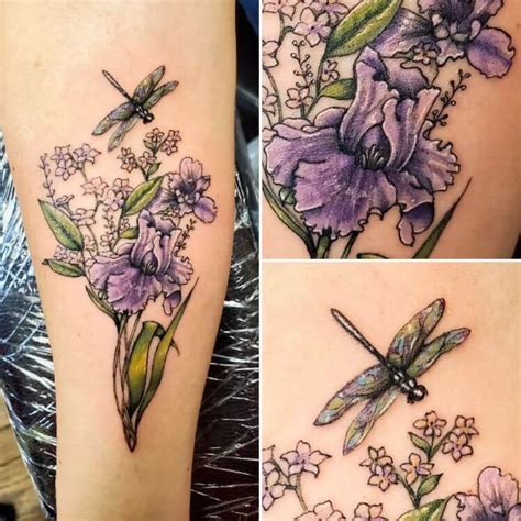 Flowers And Dragonflies Tattoo In 2024 Tattoos Dragonfly Tattoo