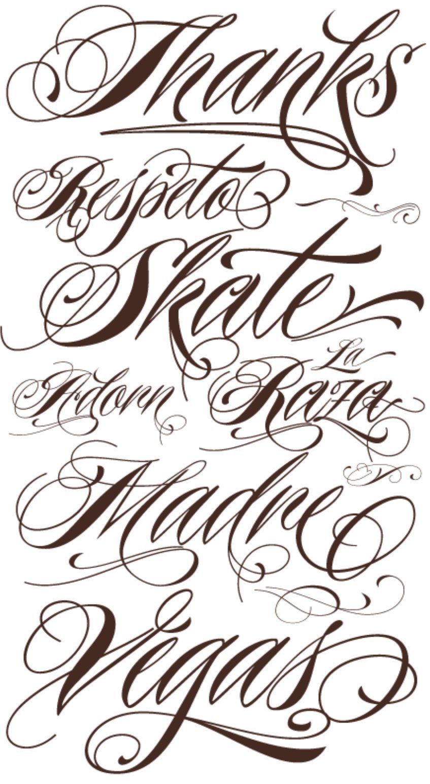 Free Cursive Tattoo Fonts
