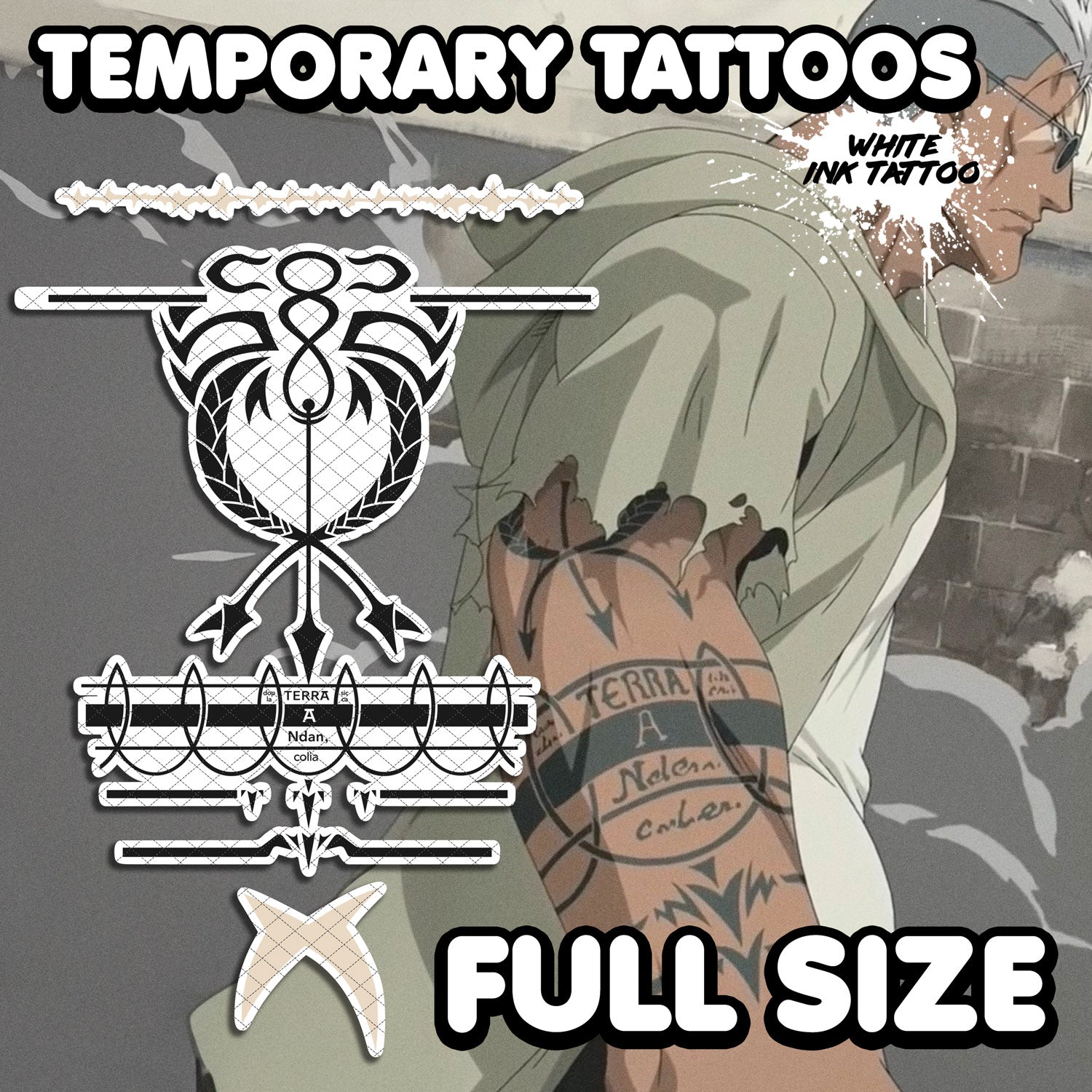 Fullmetal Alchemist Sleeve Tattoos Scar Full Arm Tattoo