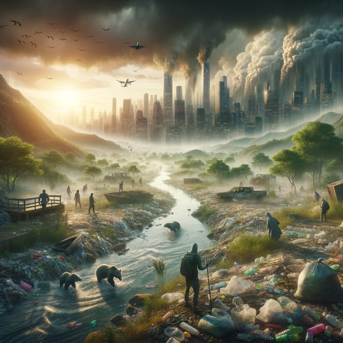 Future Vision 2050 Devastating Effects Of Pollution Revealed Ai Art Generator Easy Peasy Ai