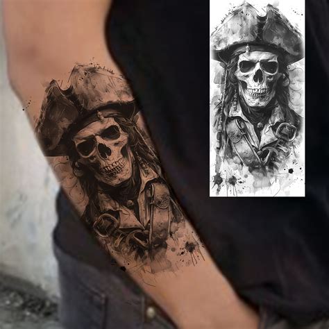 Girly Pirate Skull Tattoo