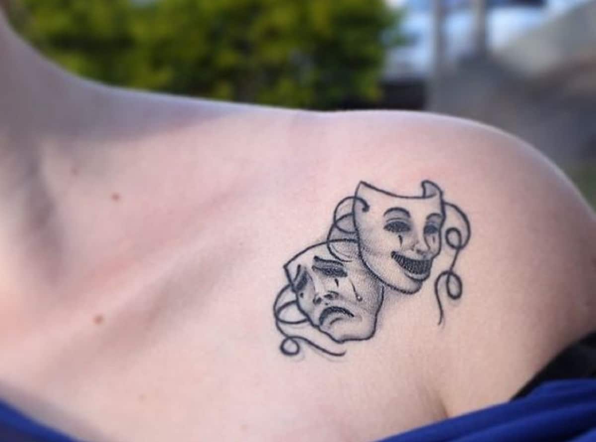 Happy Sad Mask Tattoo Designs
