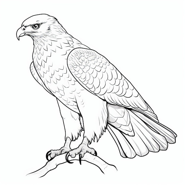 Hawk Outline Drawing Easy: Step-By-Step Guide For Beginners