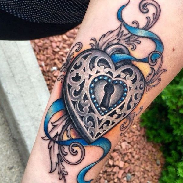 Heart And Locket Tattoos Beautiful Locked Heart Tattoo Trendy Tattoos