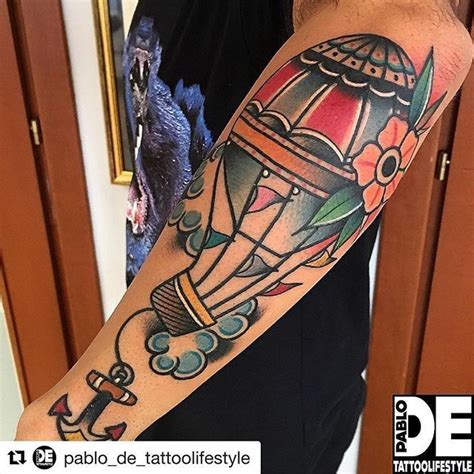 Hot Air Balloon For Kelsey S First Tattoo Thank You Tenofcupstattoo Hotairballoontattoo Traditionaltattoo Traditionaltattoos Blacktraditional Boldtattoo Tattooideas Torontotattoo Torontotattooartist Oldschooltattoo Oldschooltattz