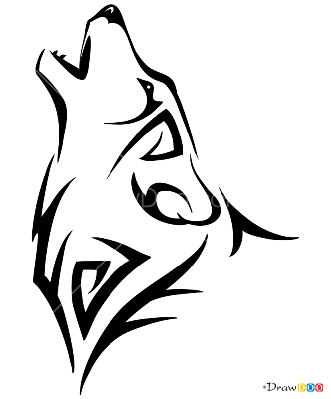 How To Draw Tribal Wolf Wolf Tattoo Drawing How To Draw Tribal Wolf Wolf Tattoo Drawing