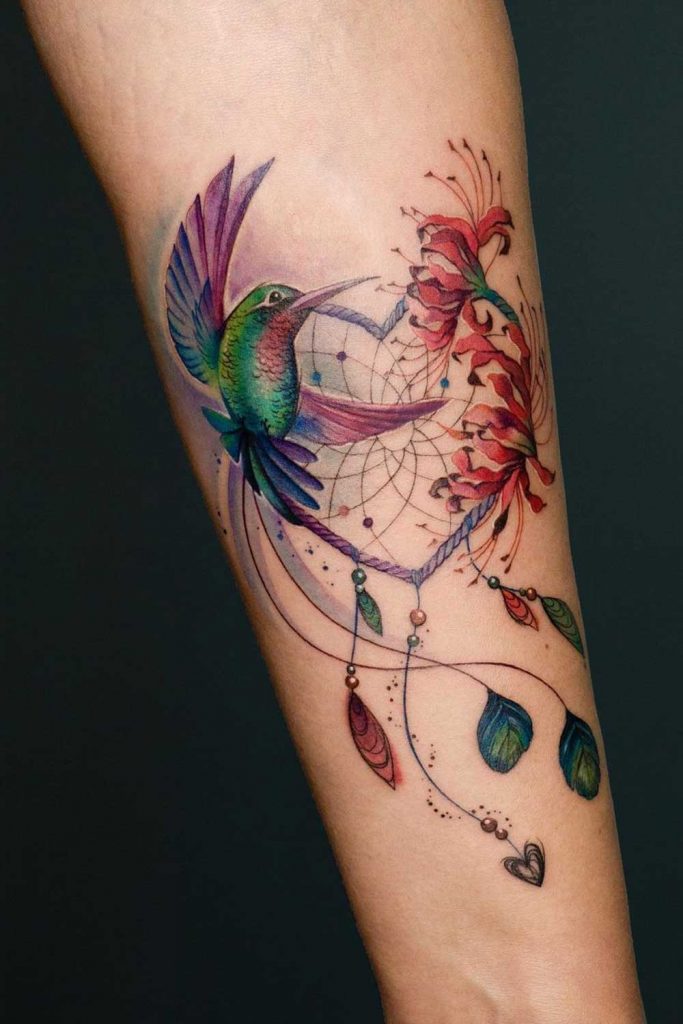 Hummingbird Color Tattoos