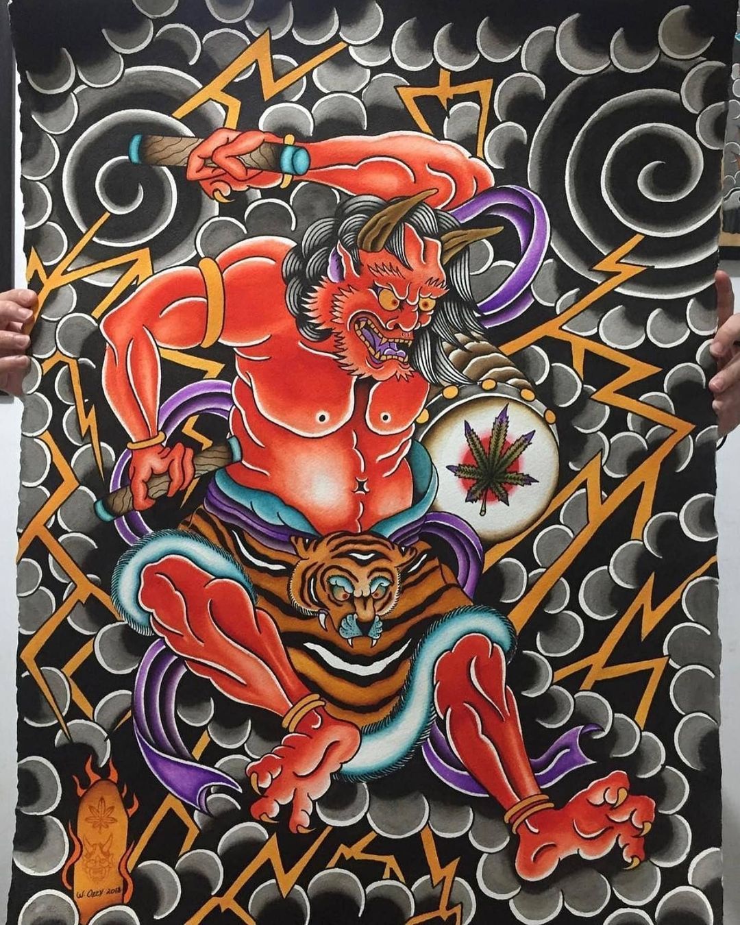 Irezumi Culture Tattoo On Instagram Raijin Art Design Done By Ozzy