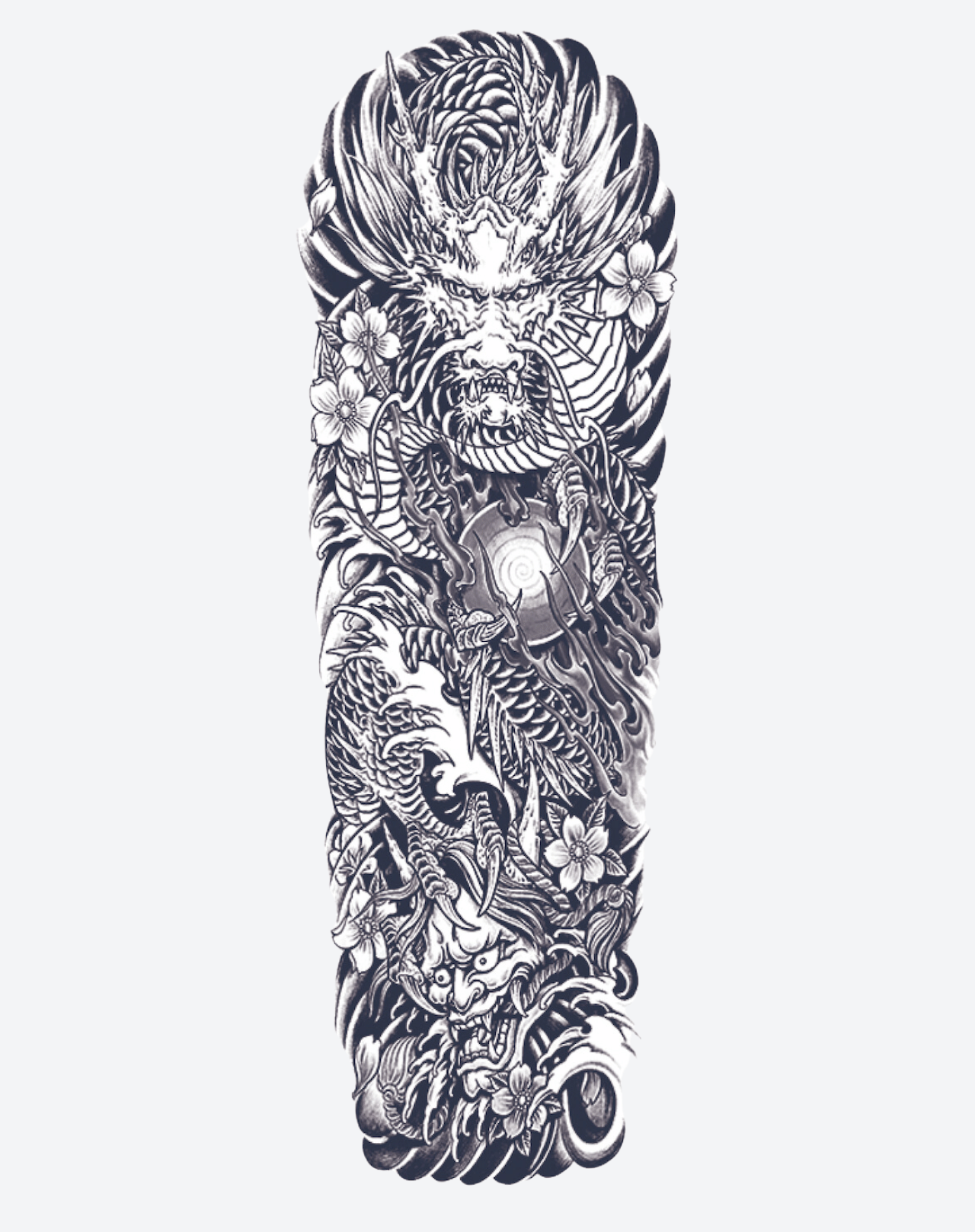 Japanese Dragon Sleeve Tattoos