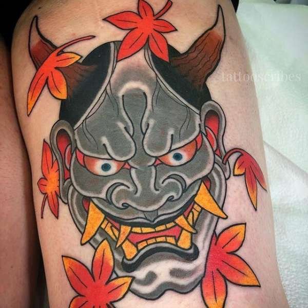 Japanese Mask Tattoo Meaning Hannya Mask Tattoo Meaning Though The Japanese Mask Tattoo Meaning Hannya Mask Tattoo Meaning Though The
