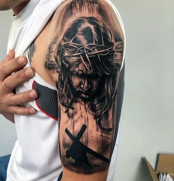 Jesus Cross Tattoo Arm