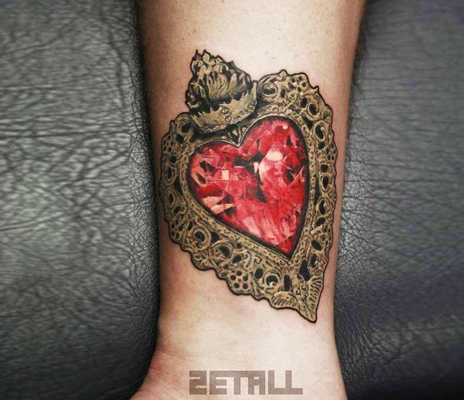 Jewels Tattoo Designs Jewel Heart Tattoo Some Of The Common Types