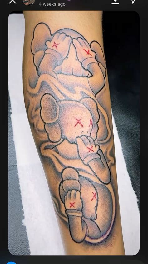 Kaws Tattoo Half Sleeve Tattoos Drawings Half Sleeve Tattoos For